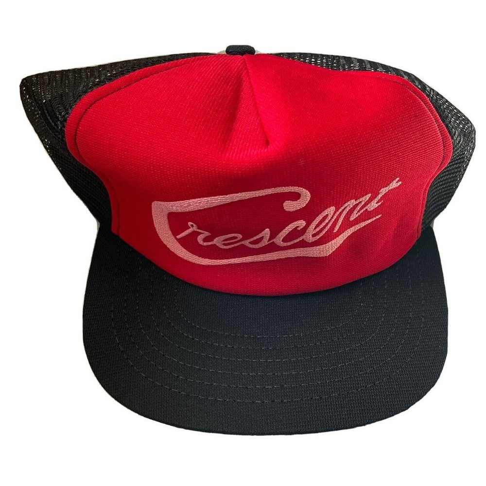 Crescent Vintage Trucker Hat Cap Made In USA Adjustable Men